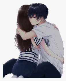 #hugs #anime #couple #animecouple - Love Anime Cute Couple, HD Png Download, Transparent PNG