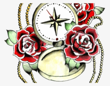 Compass Art Designs Rose Flower, HD Png Download, Transparent PNG