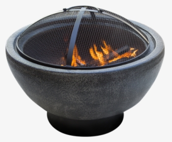 Glow Marla Clay Fire Pit With Mesh Lid - Flame, HD Png Download, Transparent PNG