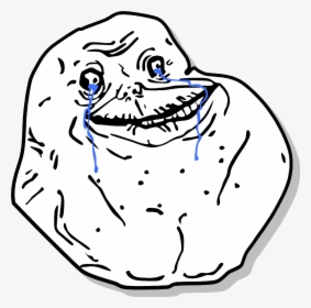 Forever-alone - Forever Alone Troll Face Png, Transparent Png, Transparent PNG
