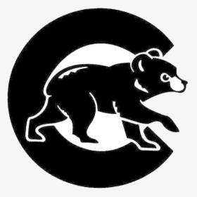 Chicago Cubs Emblem Clip Art Black And White Ideas - Black Chicago Cubs Logo, HD Png Download, Transparent PNG