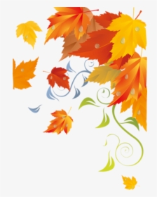 fall leaves clip art border
