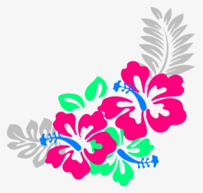 Hibiscus Corner Svg Clip Arts - Hawaiian Flower Clipart, HD Png Download, Transparent PNG