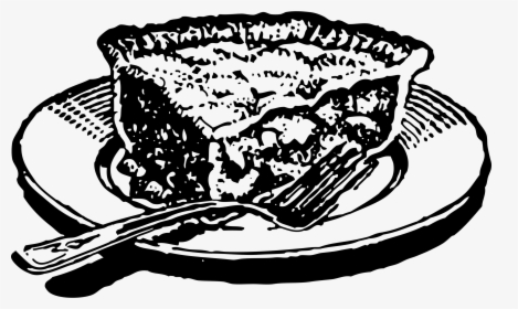 Slice Of Pie Clip Arts - Apple Pie Clipart Black And White, HD Png Download, Transparent PNG