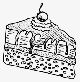 Cake Slice Drawing Png, Transparent Png, Transparent PNG