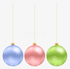 Christmas Hanging Ornaments Png - Hanging Christmas Ornaments Clip Art Free, Transparent Png, Transparent PNG
