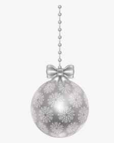 Silver Christmas Ball Transparent - Silver Christmas Ball Png, Png Download, Transparent PNG