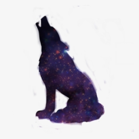 Galaxy Wolf Howling - Black Wolf Shadow Png, Transparent Png, Transparent PNG