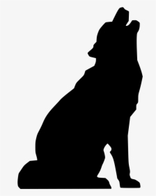 File - Howlingwolf295 - Svg - Black Wolf Howling Drawing - Howling Wolf Silhouette, HD Png Download, Transparent PNG