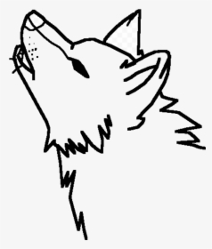 Easy A Howling Wolf Cute Drawing Clipart Transparent - Howling Wolf Drawing Face, HD Png Download, Transparent PNG
