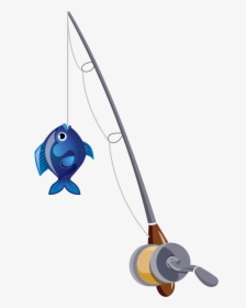Fishing Pole Png Free Background - Fishing Pole With Fish, Transparent Png, Transparent PNG