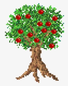 Apple Tree Pixel Transparent, HD Png Download, Transparent PNG