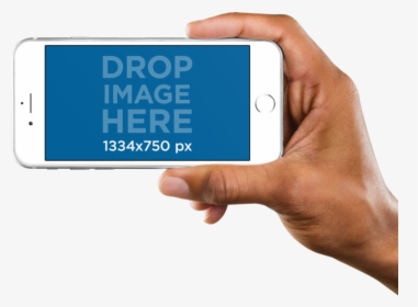 Landscape Iphone Mockups - Hand Holding Iphone Landscape, HD Png Download, Transparent PNG