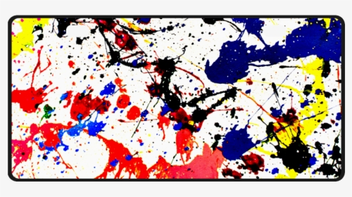 Blue & Red Paint Splatter License Plate - Bag With Paint Splatters, HD Png Download, Transparent PNG
