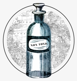 Non Toxic - Apothecary Bottles Vintage Illustration, HD Png Download, Transparent PNG