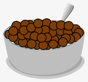 Bowl Spoon Cereal Svg Clip Arts - Bowl Of Cereal Cartoon, HD Png Download, Transparent PNG