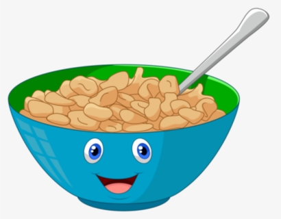 #cute #cereal #bowl #food #colorful #breakfast #cartoon - Cereal Clipart, HD Png Download, Transparent PNG