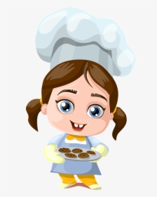 Small Girl Png - Chef Girl Cartoon Png, Transparent Png, Transparent PNG