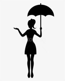 Free Png Girl With Umbrella Silhouette Png - Girl Holding Umbrella Silhouette, Transparent Png, Transparent PNG