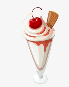 Ice Cream Cone Sundae Snow Cone - Transparent Ice Cream Sundae Clipart, HD Png Download, Transparent PNG