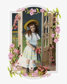Vintage, Little, Girl, Framed, Hat, Edwardian, Child - Doll, HD Png Download, Transparent PNG