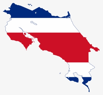 Costa Rica Flag Map, HD Png Download, Transparent PNG