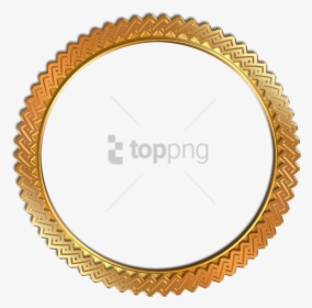 Yellow,circle,clip Cap - Golden Round Frame Png, Transparent Png, Transparent PNG