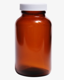 Brown Glass Bottle Png Transparent Image - Glass Medicine Bottle Png, Png Download, Transparent PNG
