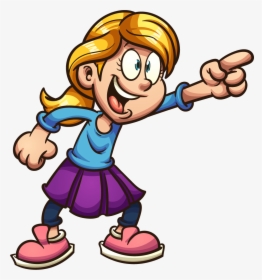 Cartoon Children Pointing, HD Png Download, Transparent PNG