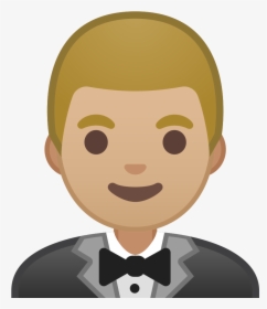 Man In Tuxedo Medium Light Skin Tone Icon - Rey Emoji, HD Png Download, Transparent PNG