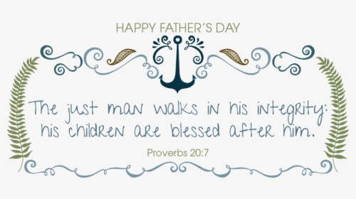 Transparent Father S Day Clip Art - Scripture Happy Fathers Day, HD Png Download, Transparent PNG