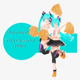 Tda Cheerful Miku Download By Ohbey - Mmd Pom Poms, HD Png Download, Transparent PNG