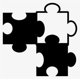 Puzzle Pieces In Black And White Variant - Puzzle Pieces Icon Png Transparent, Png Download, Transparent PNG
