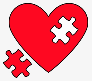 Heart Puzzle Png - Heart With Puzzle Piece, Transparent Png, Transparent PNG