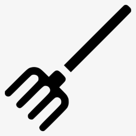 Pitchfork Dig Tool Rake Garden - Farm Rake Icon Png, Transparent Png, Transparent PNG