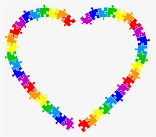 Heart,area,text - Puzzle Piece Heart Svg, HD Png Download, Transparent PNG