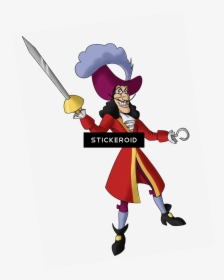Captain Hook Cartoons Disney - Captain Hook Disney Cartoon, HD Png Download, Transparent PNG