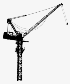 Crane, Industrial, Silhouette, Construction, City - Construction Crane Silhouette Png, Transparent Png, Transparent PNG