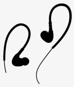Earpiece Png Transparent Images - Ear Buds Silhouette, Png Download, Transparent PNG