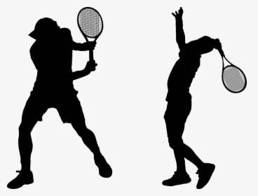 Man, Tennis, Silhouette, Male, Guy, Sports, Athlete - Soft Tennis, HD Png Download, Transparent PNG