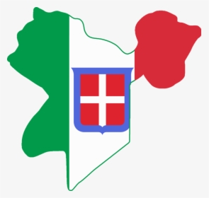 Flag Map Of Italian Libya - Italy Flag Map Commons, HD Png Download, Transparent PNG