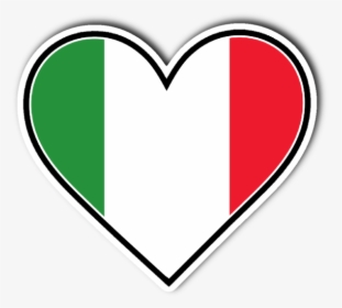 X Die Cut - Italian Flag Heart Png, Transparent Png, Transparent PNG