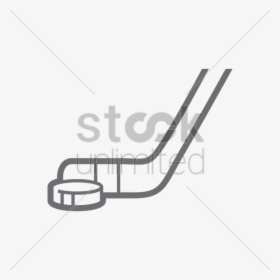 Ice Hockey Stick And Puck Vector Image - Hockey Puck On Ice Drawing, HD Png Download, Transparent PNG