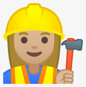 Construction Worker Emoji Png Download Woman Construction