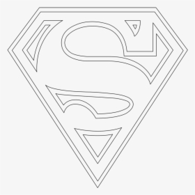 Superman Logo Outline Transparent Png Clipart Free - Superman Logo, Png Download, Transparent PNG