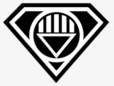 Superman Logo Black And White Png - Superman White Lantern Logo, Transparent Png, Transparent PNG