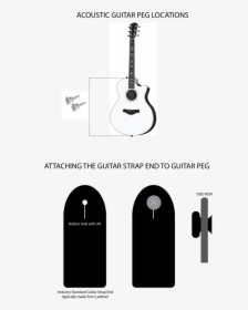 Transparent Guitar Png - Put A Strap On Acoustic Guitar, Png Download, Transparent PNG
