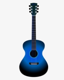 Blue Guitar Clipart - Acoustic Guitar Clipart, HD Png Download, Transparent PNG