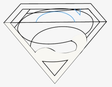 How To Draw Superman Logo - Step By Step Superman Sign Drawing, HD Png Download, Transparent PNG