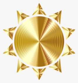 Prismatic Sun Icon Variation 6 Clip Arts - Gold Sun Icon Png, Transparent Png, Transparent PNG